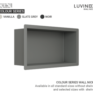 Colour Stainless Steel Bathroom Wall Niche - 900 x 300 mm