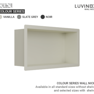 Colour Stainless Steel Bathroom Wall Niche - 400 x 300 mm
