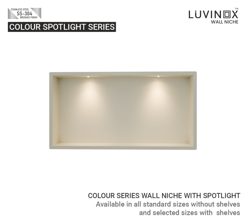COLOUR SERIES WALL NICHE WITH SPOTLIGHT 300 x 150 mm