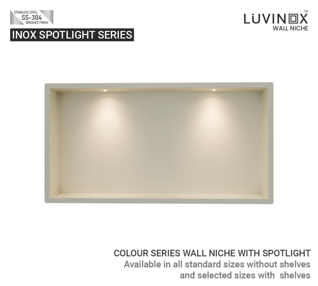 COLOUR SERIES WALL NICHE WITH SPOTLIGHT 300 x 600 mm