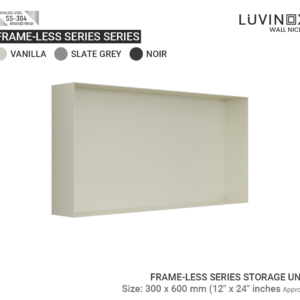 Frameless Stainless Steel Bathroom Wall Niche - 300 x 150 mm