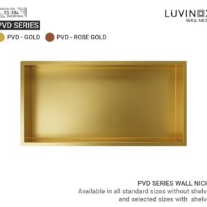 PVD Stainless Steel Bathroom Wall Niche - 400 x 300 mm